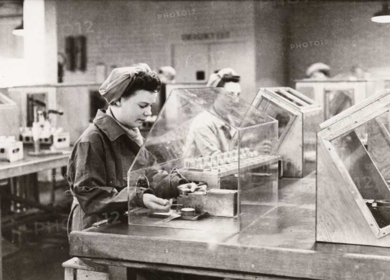 Munitions work, County Industries, York, Yorkshire, 1943. Artist: Unknown