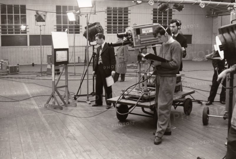A TV crew, Railway Institute, York, Yorkshire, 1956. Artist: Unknown