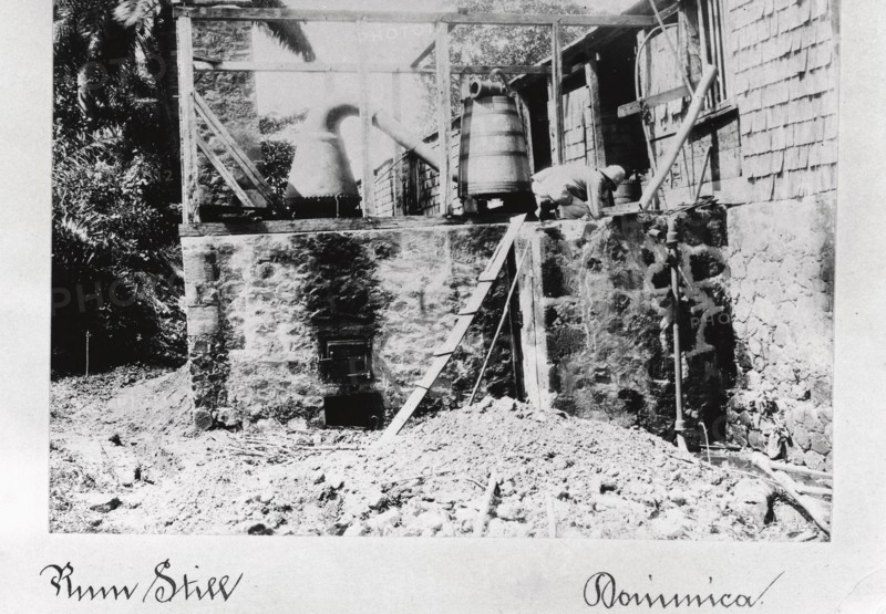 A rum still, Dominica, 1897. Artist: Unknown