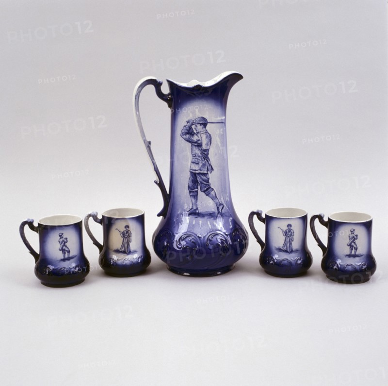 Set of beer mugs, c1900. Artist: Unknown