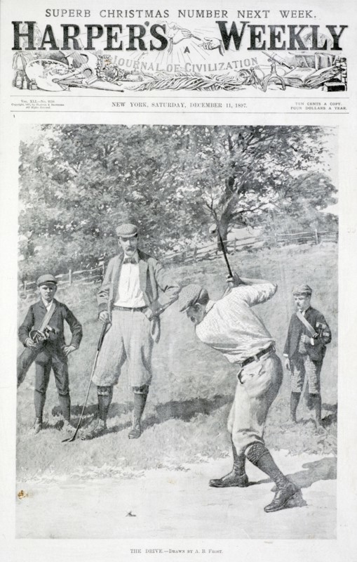 'The Drive', Harper's Weekly, December 11th 1897. Artist: AB Frost