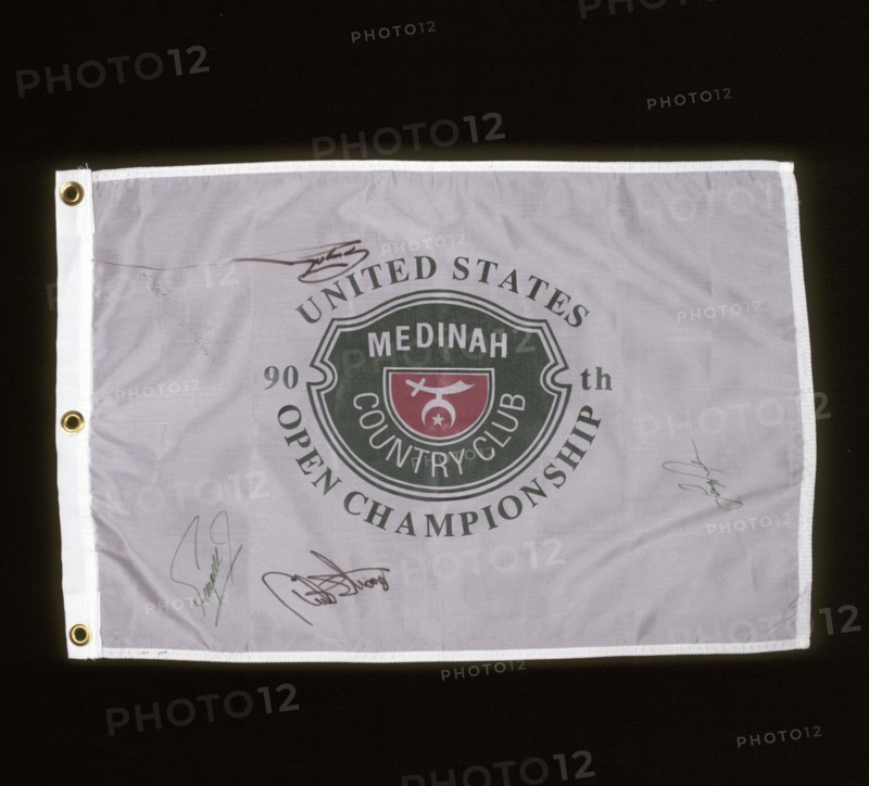 Autographed hole flag from the US Open, 1990. Artist: Unknown