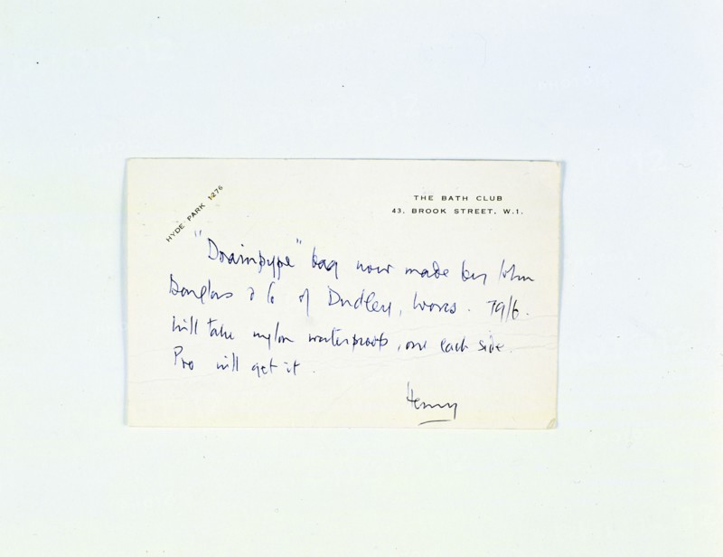 Handwritten note by Henry Cotton (1907-87), British golfer, c1940s. Artist: Unknown
