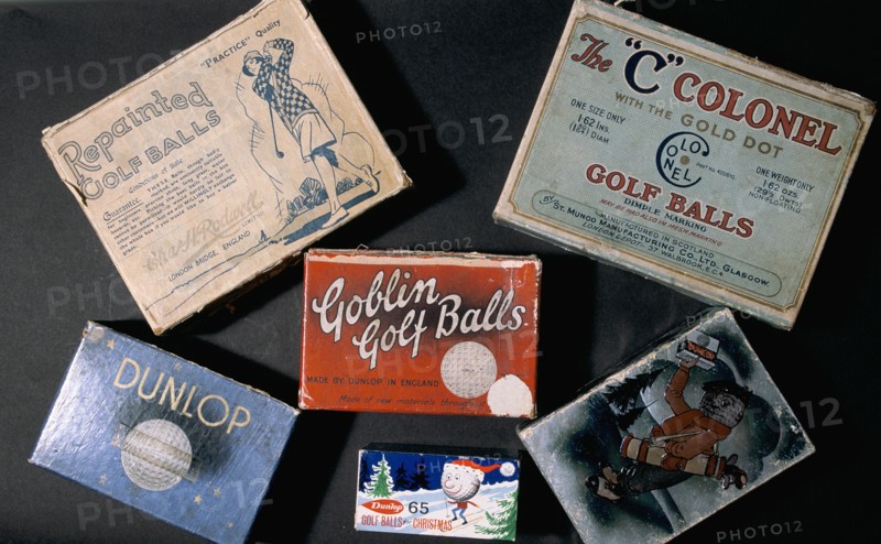 Golf ball boxes, 1905-20. Artist: Unknown