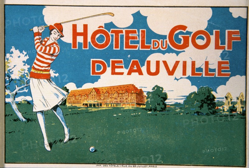 Luggage label, Hotel du Golf, Deauville, French, 1920s. Artist: Unknown