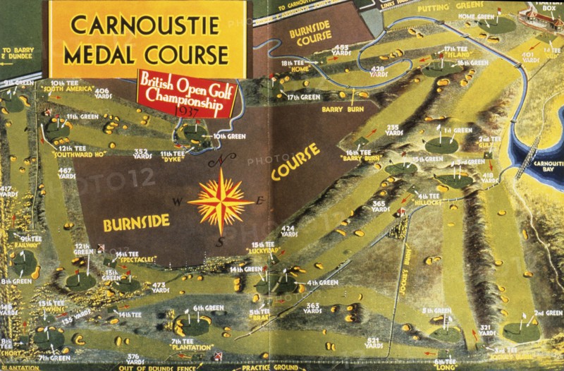 Carnoustie Medal Course, from the Carnoustie Supplement, Scottish, 1937. Artist: Unknown