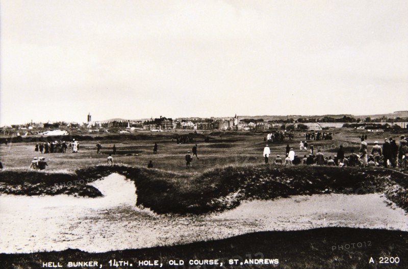 'Hell Bunker, 14th hole, Old Course, St Andrews', c1910. Artist: Unknown