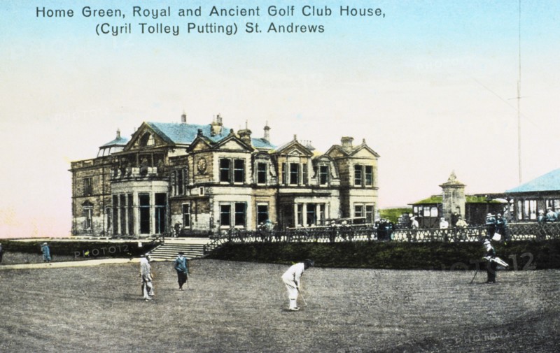 Home Green, Royal and Ancient Clubhouse, St Andrews, c1900. Artist: Unknown