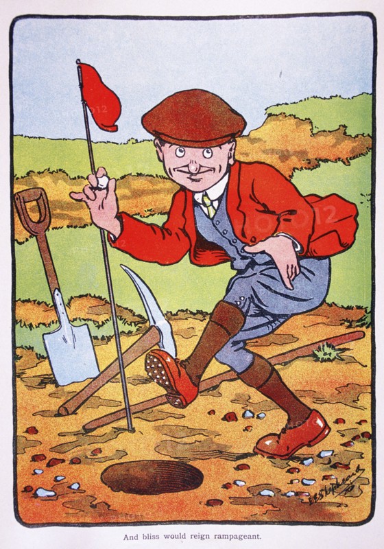 Golfing postcard, c1920s.  Artist: George Shepheard
