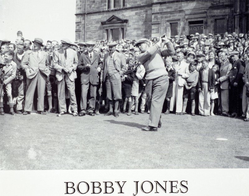 Bobby Jones teeing off, c1920s. Artist: Unknown