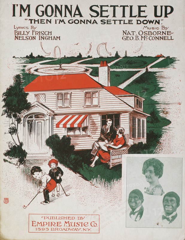 I'm Gonna Settle Up. sheet music cover, 1927. Artist: Unknown