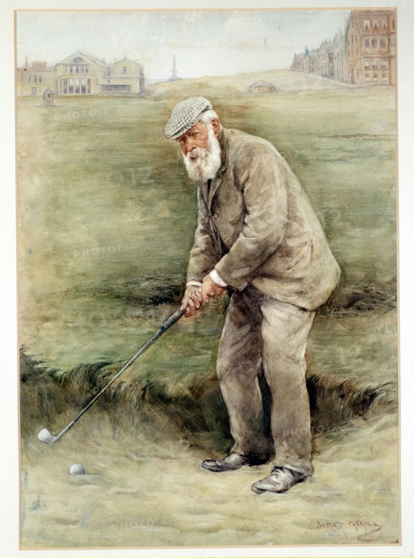 Tom Morris senior, British golfer, portrait, c1910. Artist: Unknown
