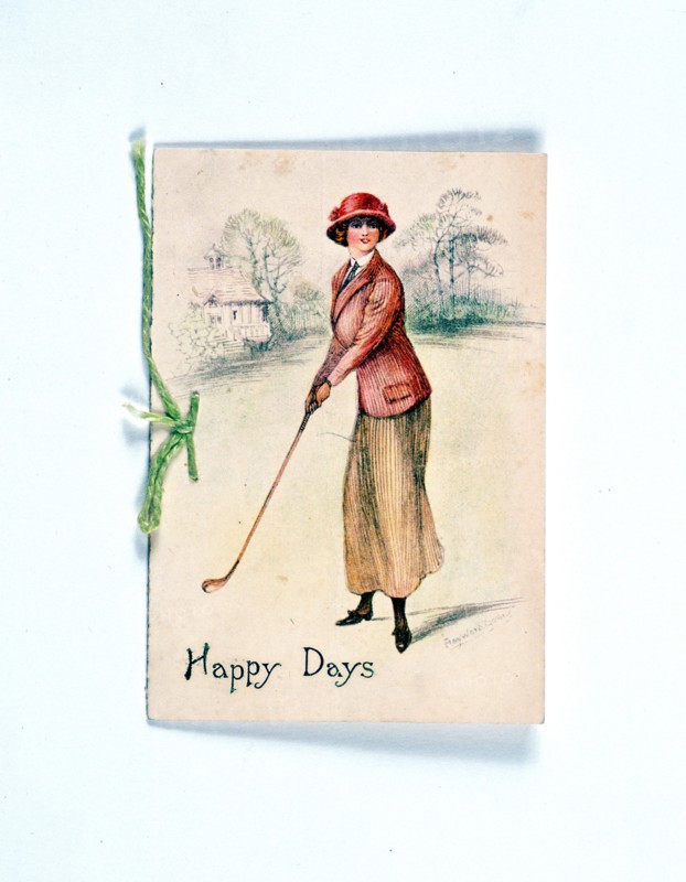 Greetings card with golfing theme, c1910. Artist: Unknown