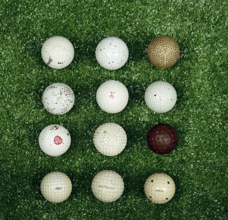Selection of golf balls, late 19th- early 20th century. Artist: Spalding Artist: Unknown