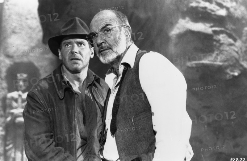Sean Connery (1930- ) and Harrison Ford (1942- ), Film actors, 1989. Artist: Unknown