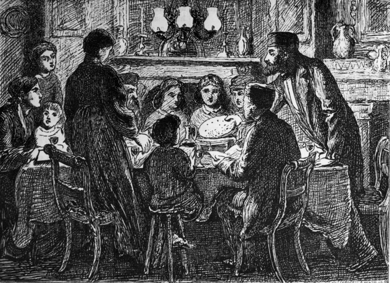Seder meal, Passover, mid-late 19th century. Artist: Simeon Solomon