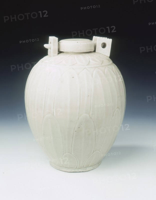 White glazed jar with locking device, Northern Song dynasty, China, 10th-11th century. Artist: Unknown
