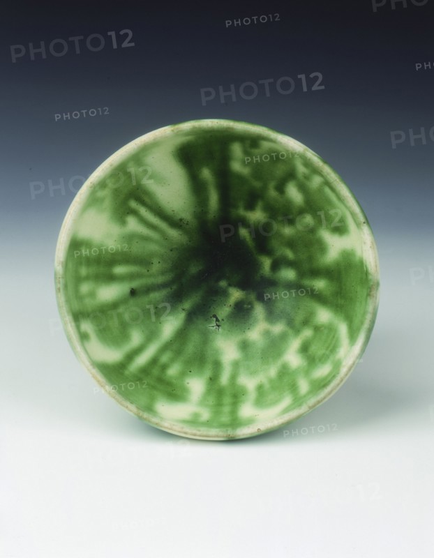 Green lead glazed bowl, Liao dynasty, china, 11th century. Artist: Unknown