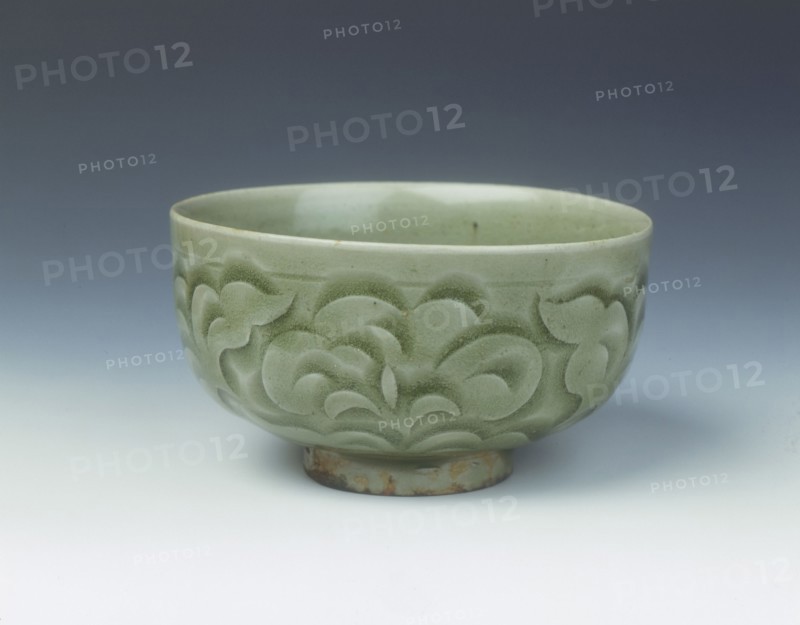 Yaozhou celadon bowl with carved peonies, Northern Song dynasty, China, 11th century. Artist: Unknown