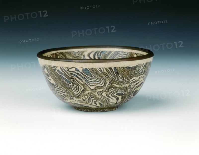 Black and white marbleware bowl, Northern Song dynasty, China, 11th century. Artist: Unknown
