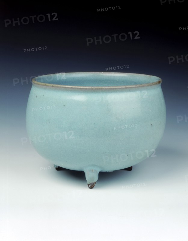 Jun stoneware tripod jar, Northern Song dynasty, late 11th-early 12th century. Artist: Unknown