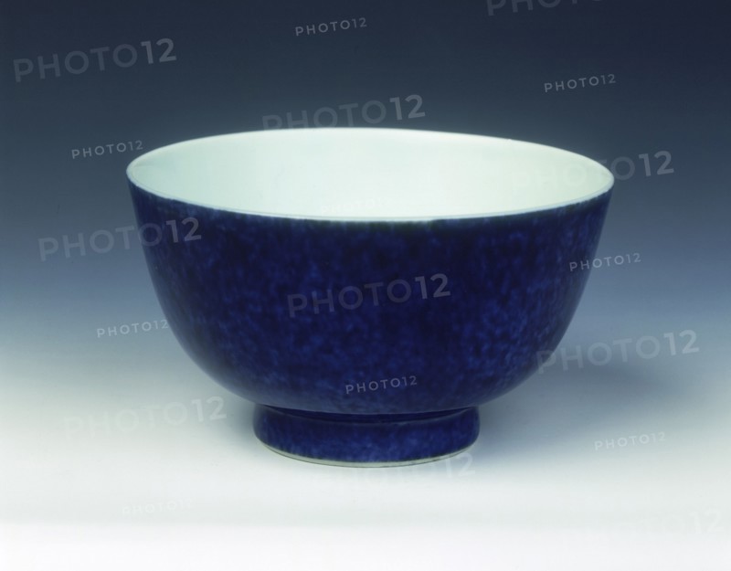 Small bowl with souffle blue glaze, Qing dynasty, China, 17th century. Artist: Unknown