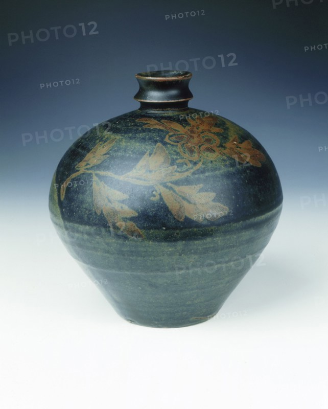 Cizhou-type black stoneware jar, late Jin-early Yuan dynasty, China, 13th century. Artist: Unknown