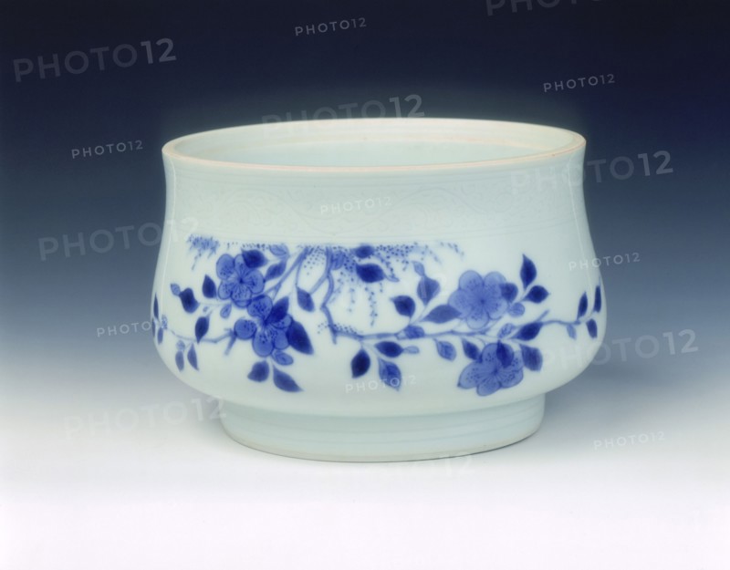 Blue and white censer, Transitional period, China, c1640. Artist: Unknown