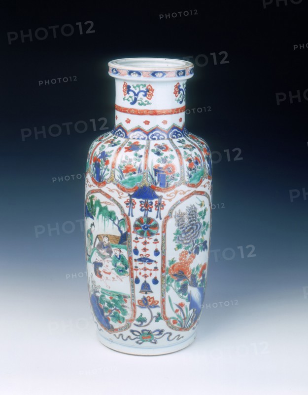 Chinese Imari rouleau vase, mid Kangxi period, Qing dynasty, China, 1683-1700. Artist: Unknown