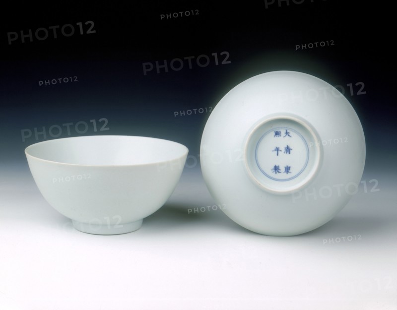 White glazed bowls with anhua dragons, late Kangxi period, Qing dynasty, China, 1700-1722. Artist: Unknown