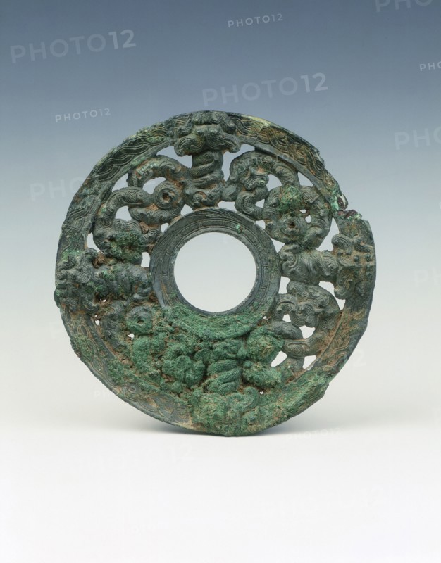 Bronze applique with coiled serpent design, Eastern Zhou dynasty, China, 5th century BC. Artist: Unknown