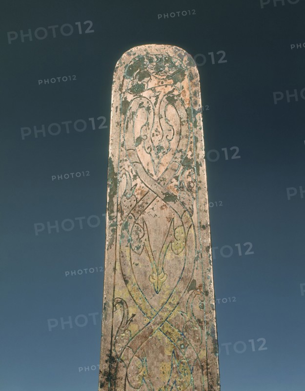 Parcel gilt bronze chamfron, Western Han dynasty, China, 2nd century BC. Artist: Unknown