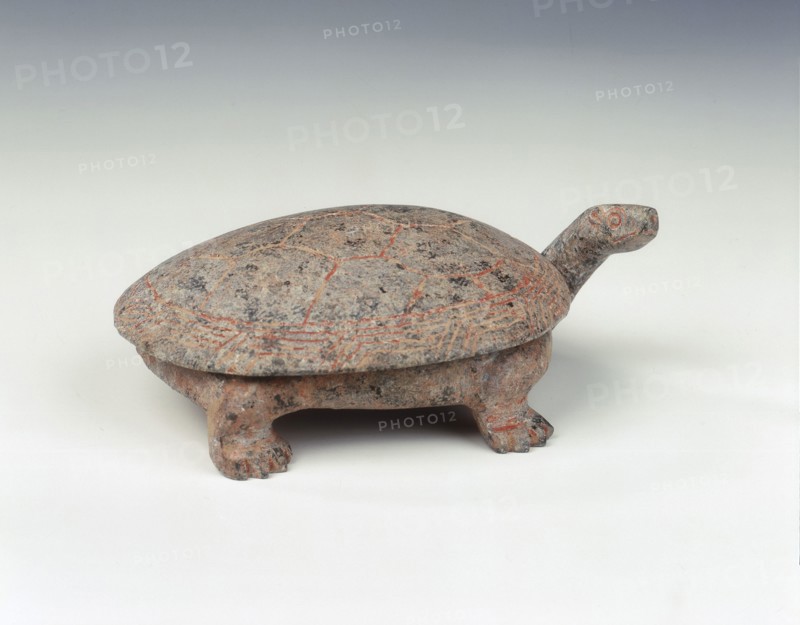 Steatite covered ink palette in the shape of a tortoise, Six Dynasties, 7th century or earlier. Artist: Unknown