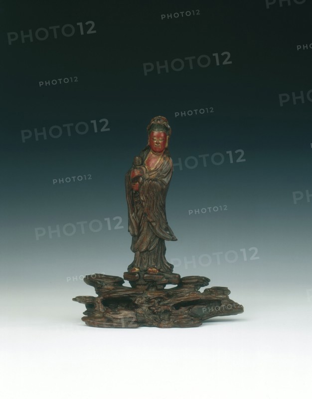 Wood and lacquer figure of Guanyin, China, 1644-1700. Artist: Unknown