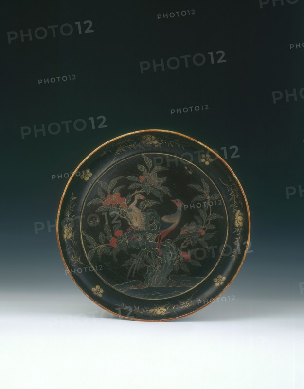 Ryukyu lacquer plate, Japan, 1700-1730. Artist: Unknown