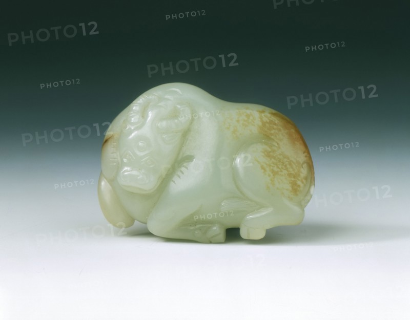 Jade recumbent male buffalo, Southern Song dynasty, China, 1127-1279. Artist: Unknown
