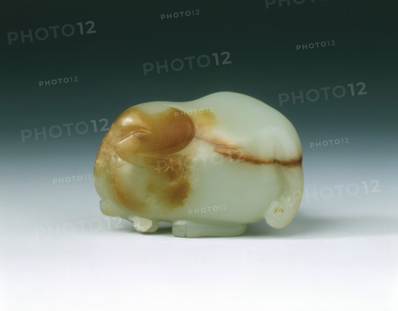 Jade recumbent male buffalo, Southern Song dynasty, China, 1127-1279. Artist: Unknown