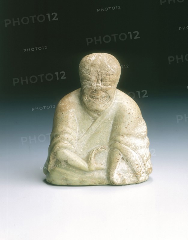 Jade Chinese chess (Go) player or mourner, Western Han dynasty, China, 206 BC-8. Artist: Unknown