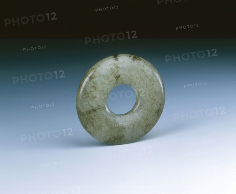 Greenish jade toggle, Western Han dynasty, China, 206 BC-8. Artist: Unknown