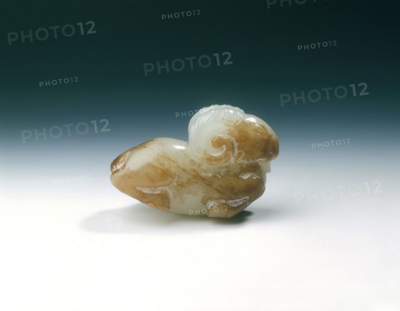Jade ibex pendant, Tang dynasty, China, 618-907. Artist: Unknown