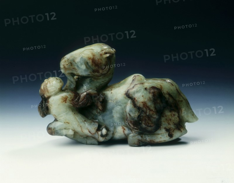 Jade Bactrian camel with handler, Yuan dynasty, China, 1279-1368. Artist: Unknown