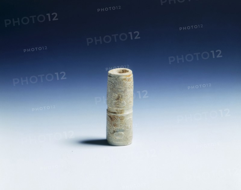 Jade bead with taotie masks, neolithic, Liangzhu culture, China, c3400-2250 BC. Artist: Unknown