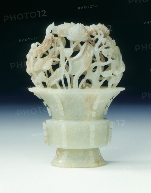 Jade gu shaped beaker, Southern Song-Yuan dynasty, China, 12th-14th century. Artist: Unknown