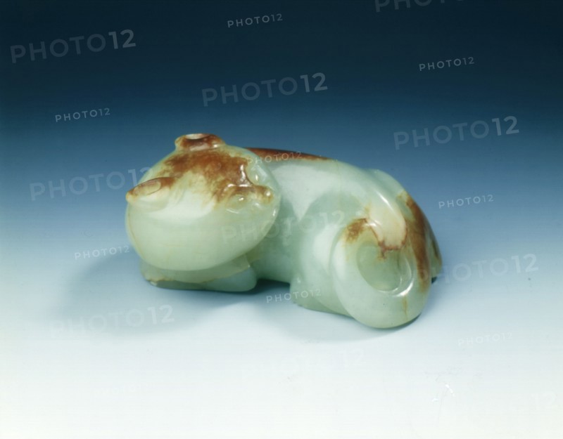 Jade cat, early Qing dynasty, probably Kangxi period, China, 1662-1722. Artist: Unknown