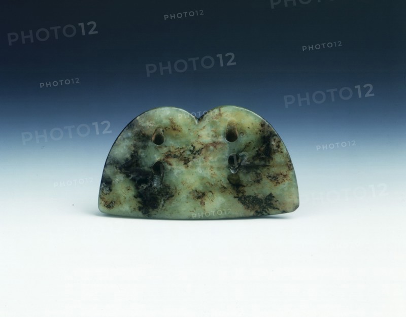 Jade double face pendant, neolithic, Hongshan type, northern China, c3500-2200 BC. Artist: Unknown