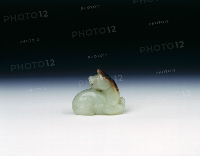 White jade qilin, Ming dynasty, China, 1368-1644. Artist: Unknown