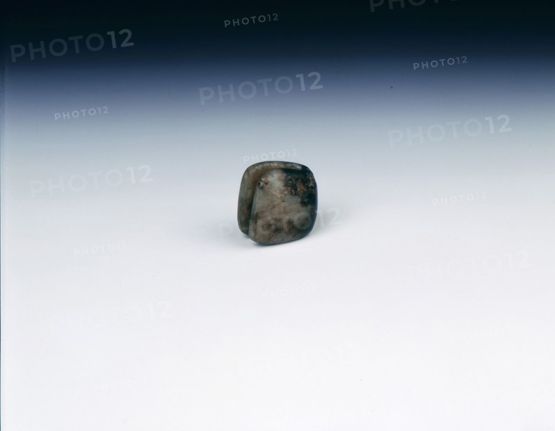 Slit jade bead, neolithic, Chahai type, northern China, c4700-3000 BC. Artist: Unknown