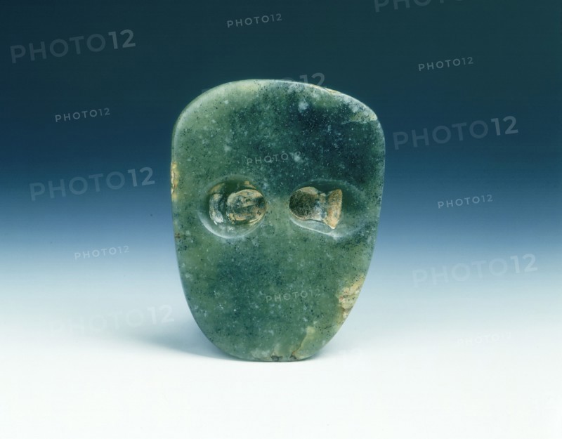 Jade human mask, neolithic, Hongshan type, northern China, c3500-2200 BC. Artist: Unknown