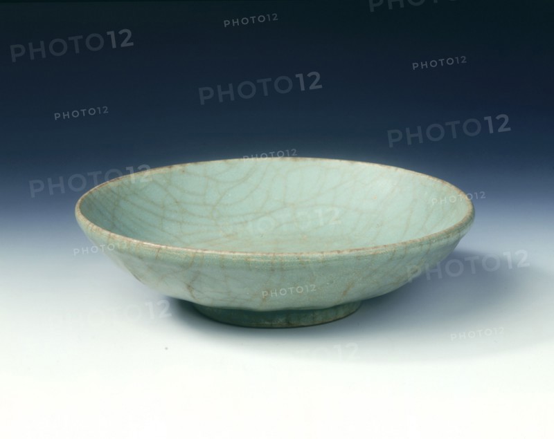 Longquan celadon saucer with crackled Guan type glaze, Southern Song dynasty, China, 1127-1279. Artist: Unknown