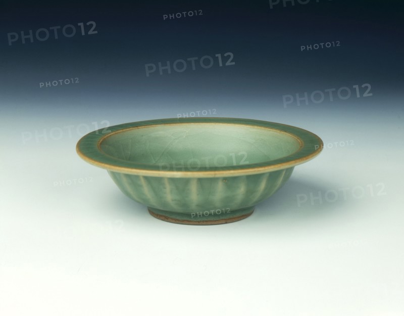 Longquan celadon double fish saucer bowl, Song-Yuan dynasty, China, 13th century. Artist: Unknown